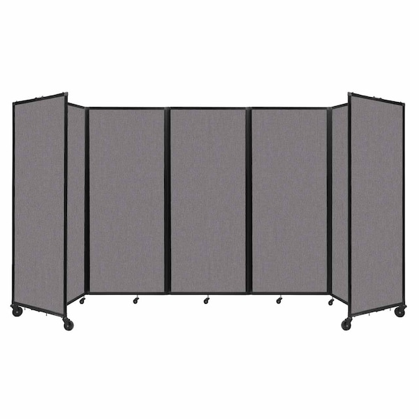 Room Divider 360 Folding Portable Partition 14' x 6'10" Slate Fabric